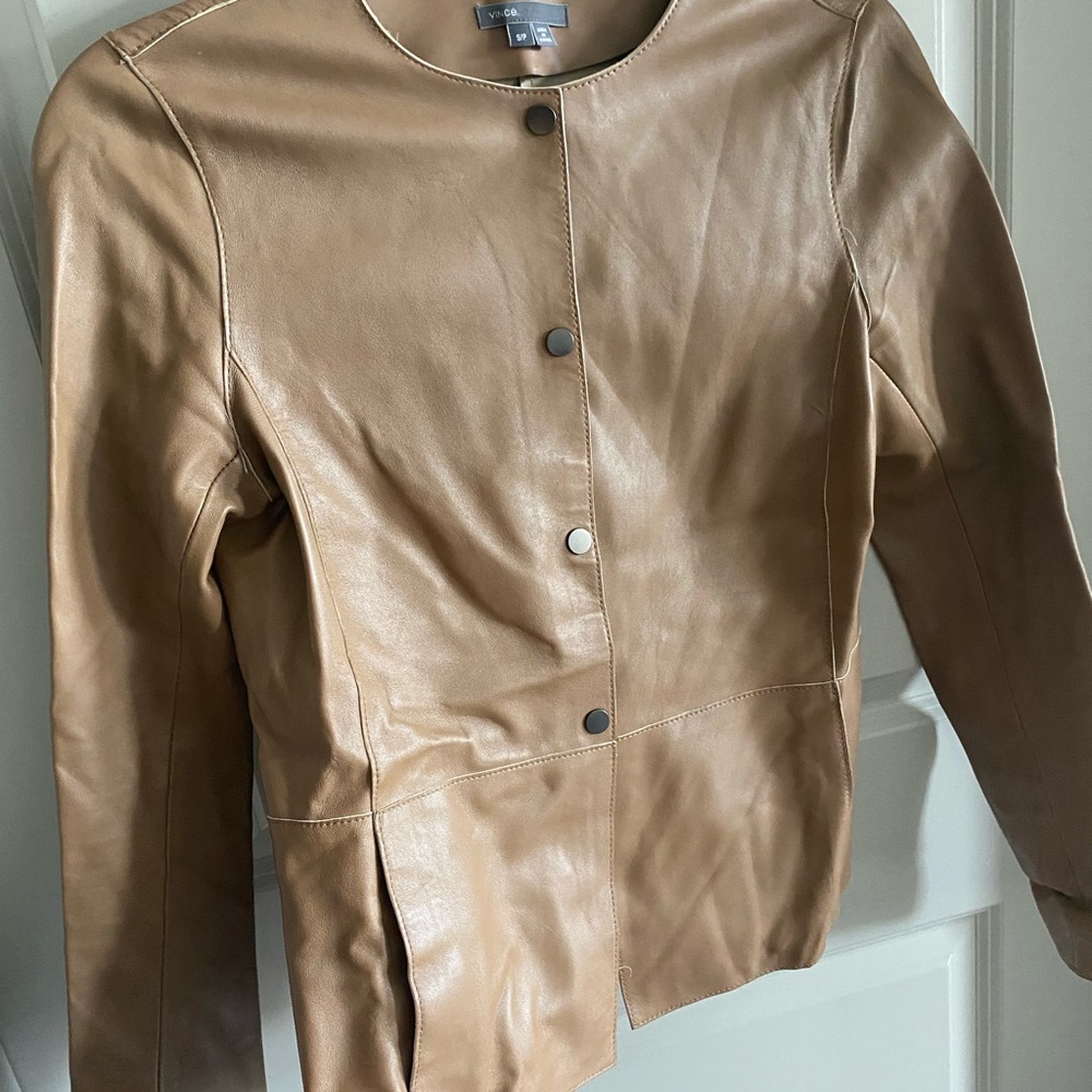 Vince light leather jacket